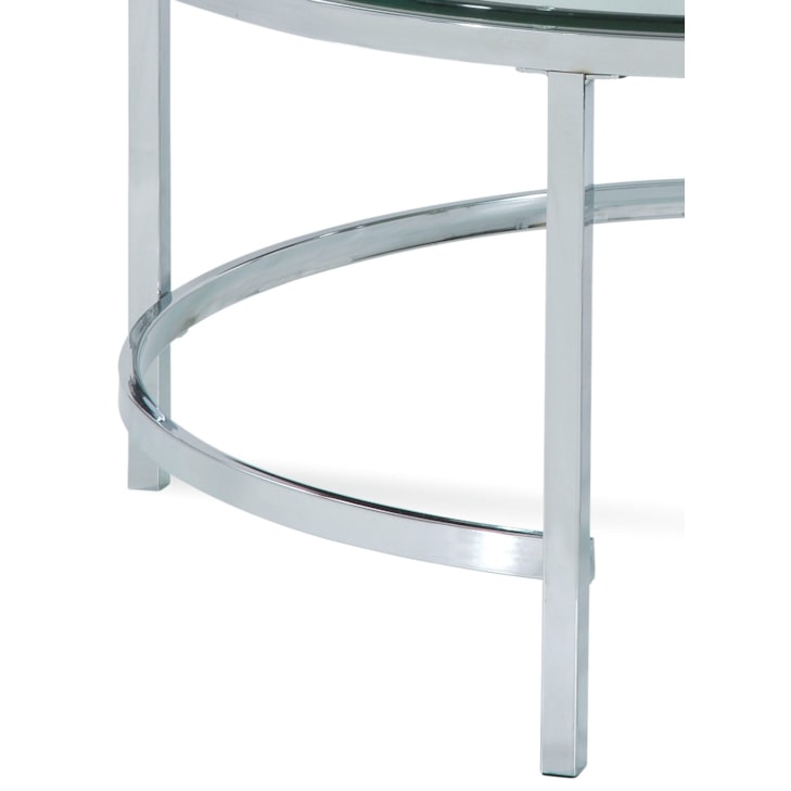 Bassett Mirror Cocktail & End Tables Patinoire Round Cocktail Table on Casters