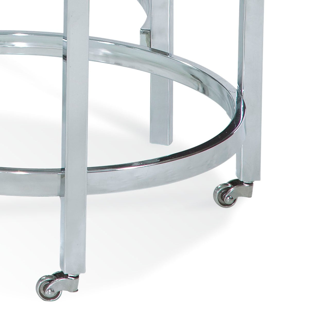 Patinoire Round Cocktail Table on Casters