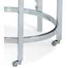 Bassett Mirror Cocktail & End Tables Patinoire Round Cocktail Table on Casters