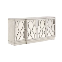 Contemporary Modern Server Cabinet with Fretwork Overlays