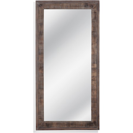 Rustic Floor Mirror with Anti-Tipping Hardware