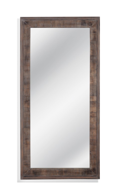 Rustic Floor Mirror with Anti-Tipping Hardware