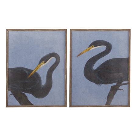Bayou Heron Framed Print S/2