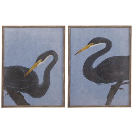Bayou Heron Framed Print S/2