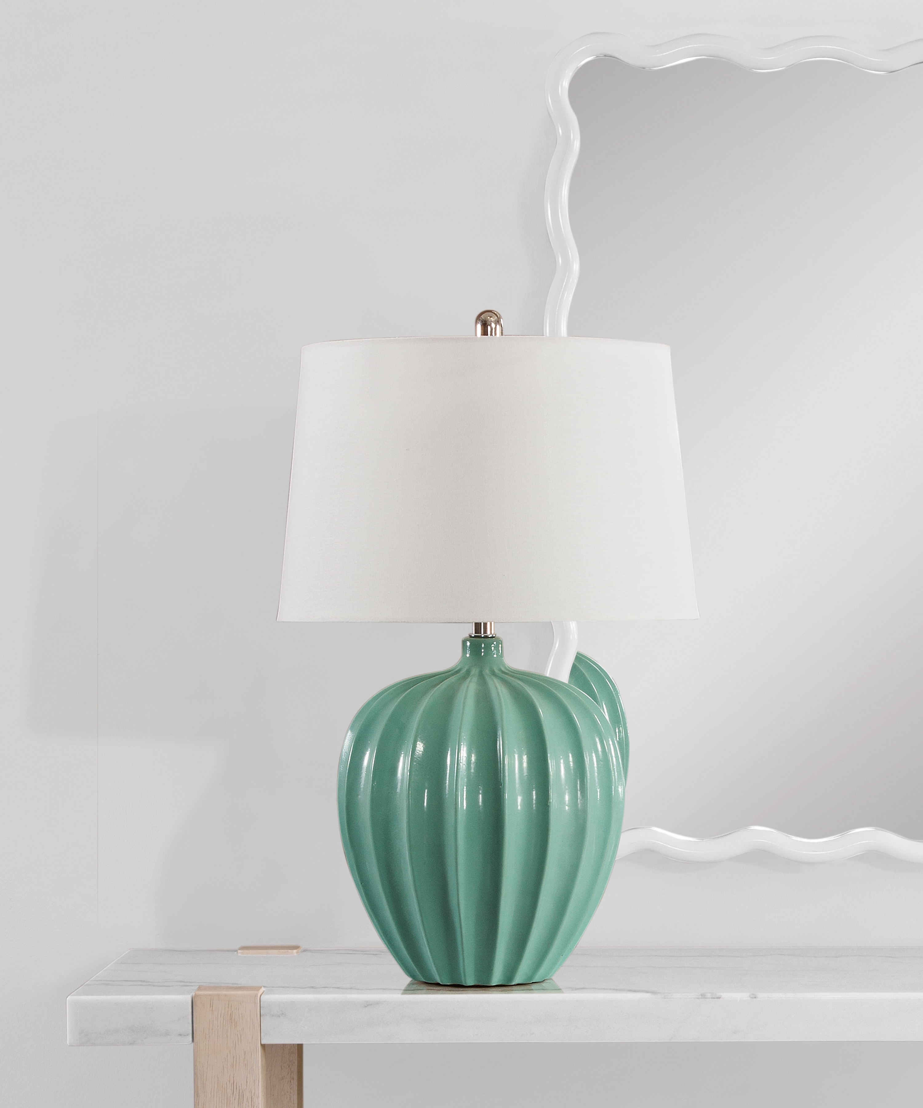 Bassett Mirror Table Lamps Lotus Seafoam Table Lamp