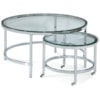 Bassett Mirror Cocktail & End Tables Patinoire Round Cocktail Table on Casters