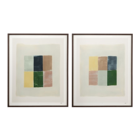 Sunny Patchwork Framed Print S/2