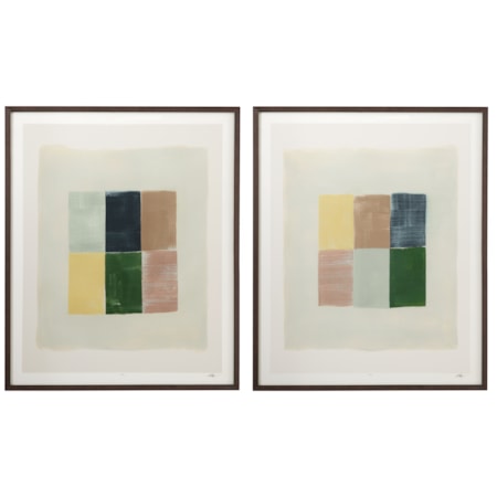 Sunny Patchwork Framed Print S/2