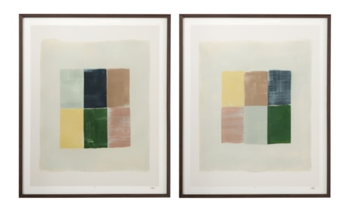 Sunny Patchwork Framed Print S/2