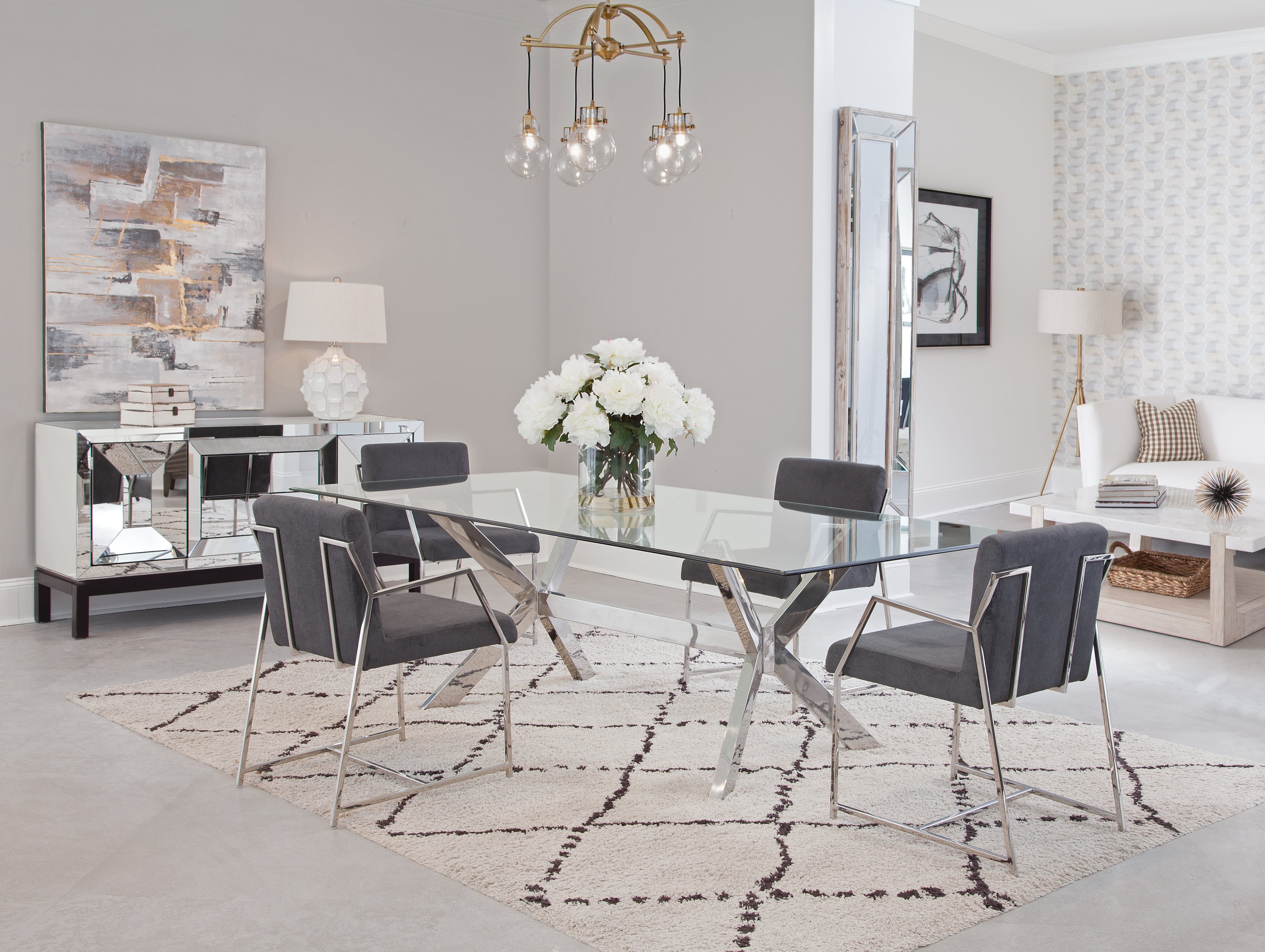 Bassett Mirror Dining Tables 5120600938 Contemporary Rectangular