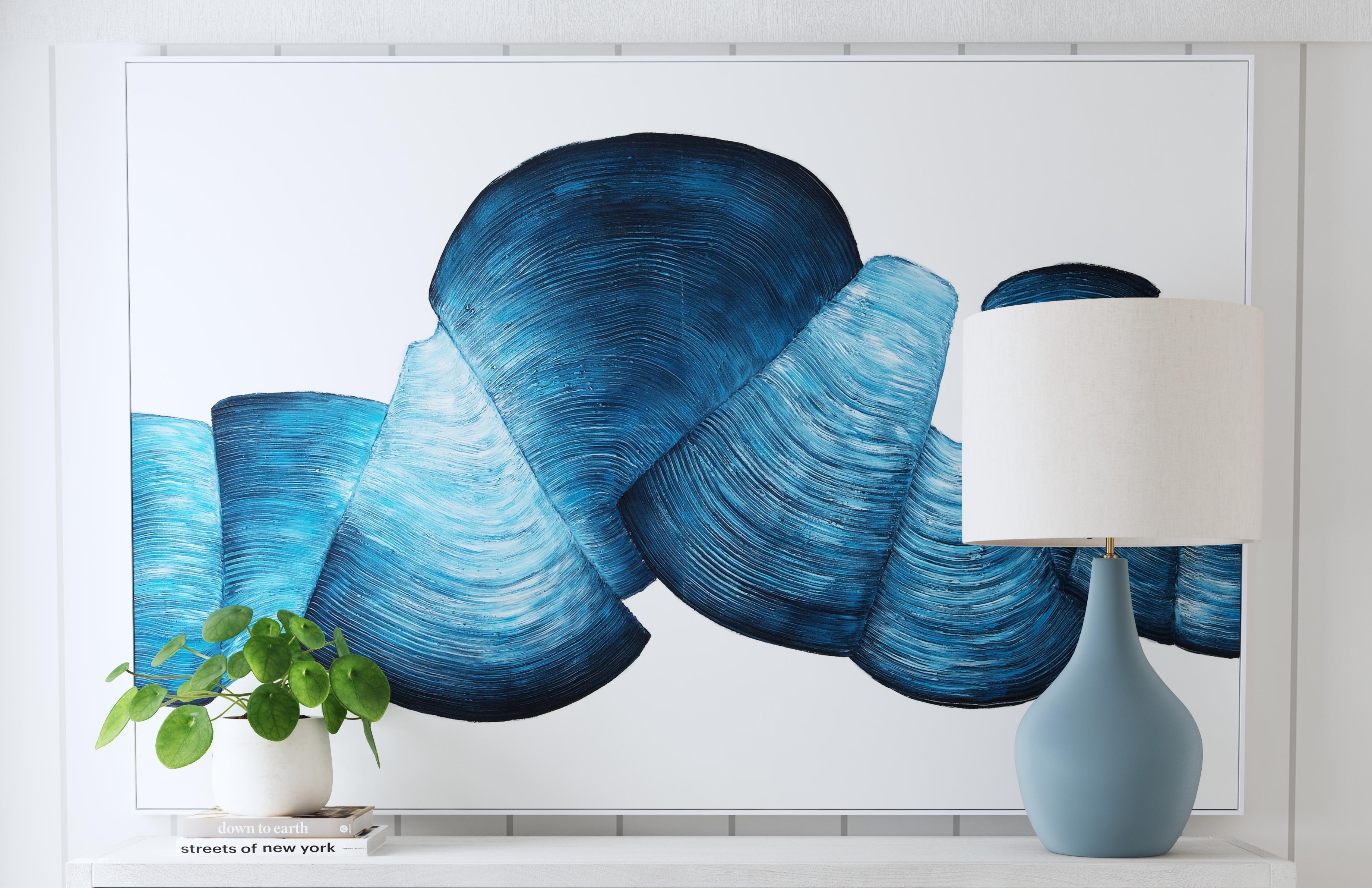 Bassett Mirror Canvas Art Ribbons Framed Canvas