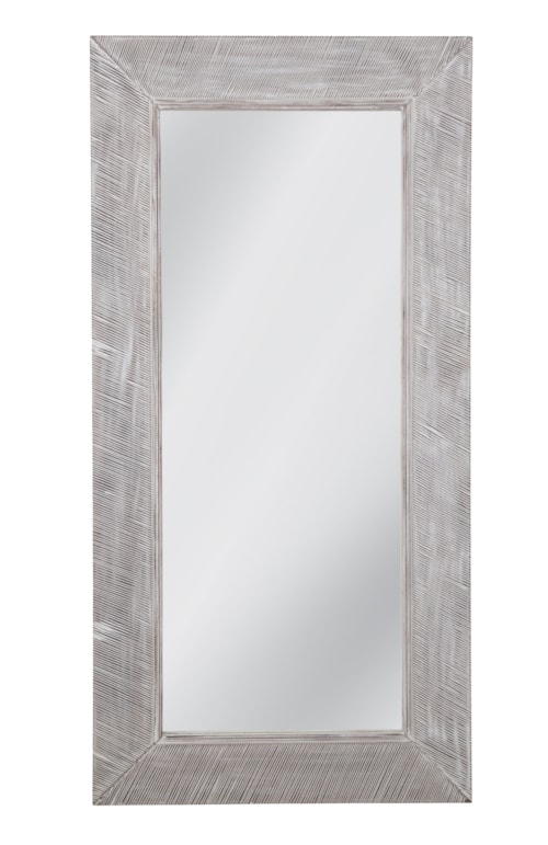 Rustic Floor Mirror with Anti-Tipping Hardware
