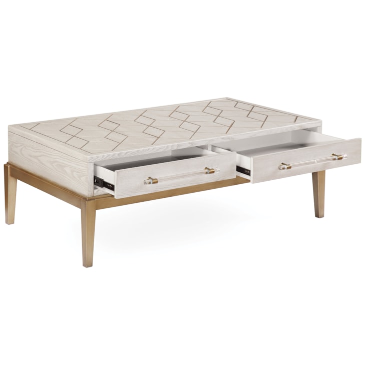 Bassett Mirror Perrine Perrine White Cocktail Table