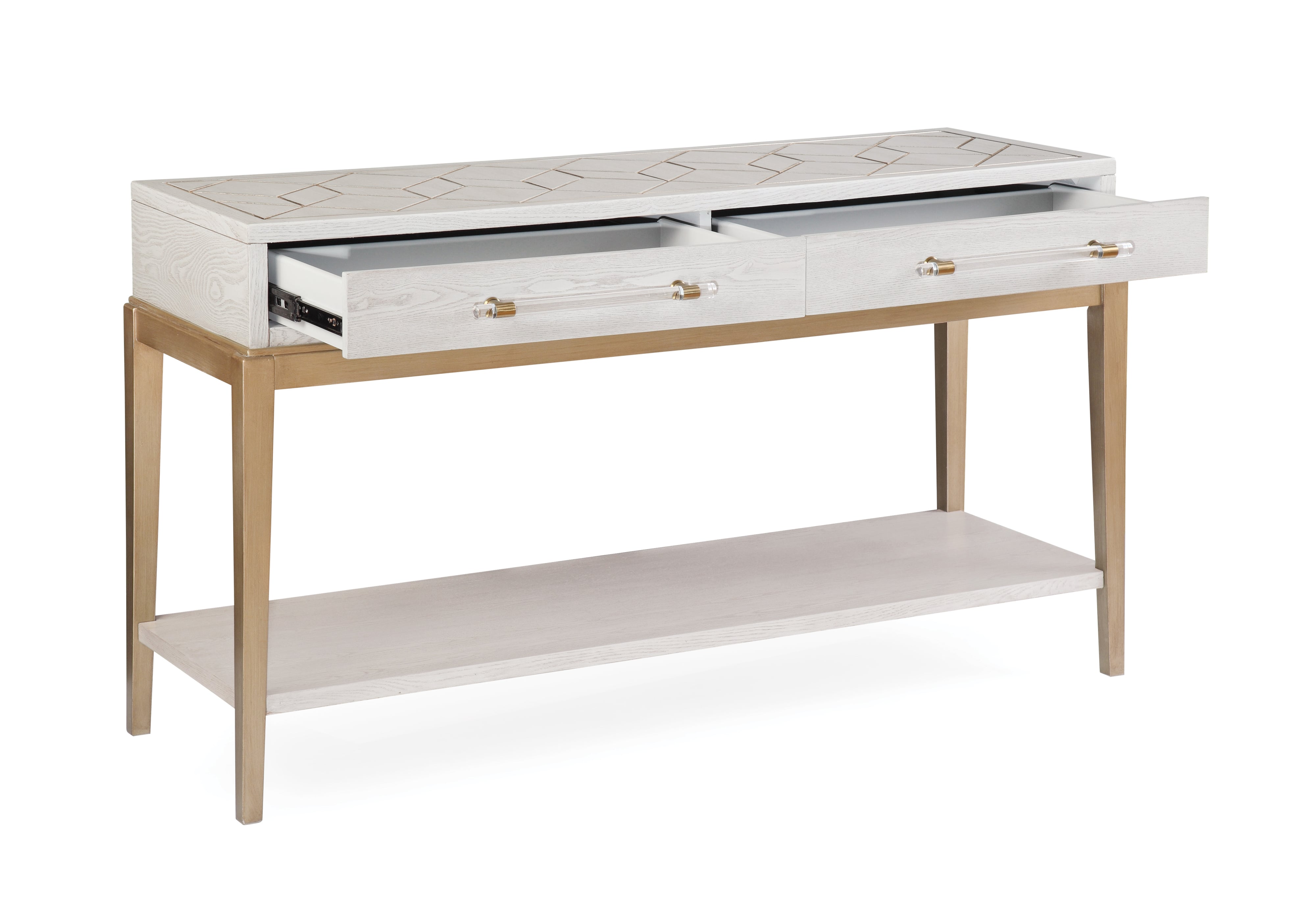 Perrine White Console Table