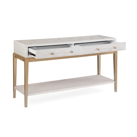 Perrine White Console Table