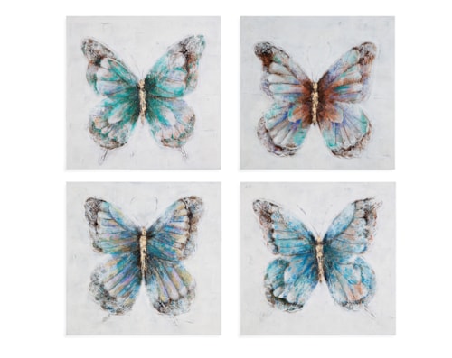 Metallic Butterflies (S/4)