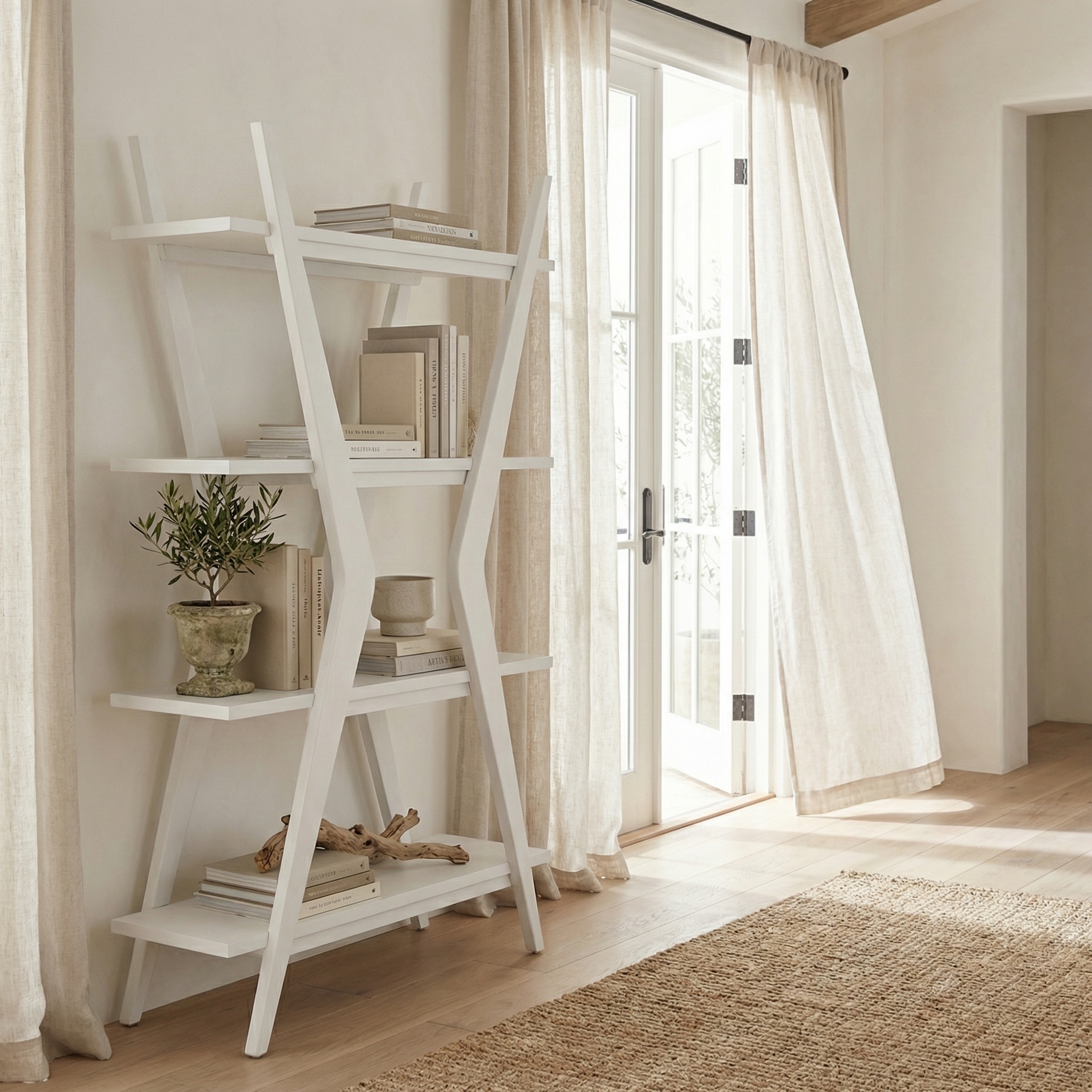 Bassett Mirror Stratton Stratton White Etagere