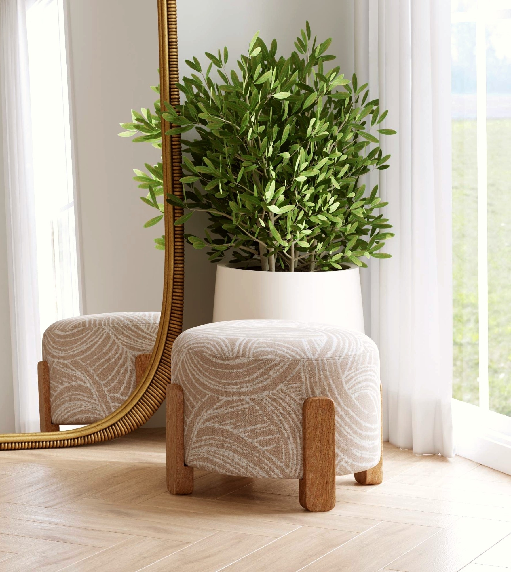 Bassett Mirror Willow Willow Accent Ottoman