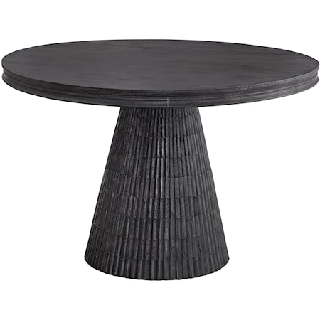 Contemporary Single Pedestal Round Dining Table