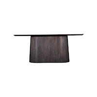 Contemporary Modern Oval Dining Table with Fluted Base