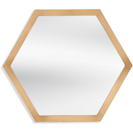Contemporary Hexagonal Wall Mirror