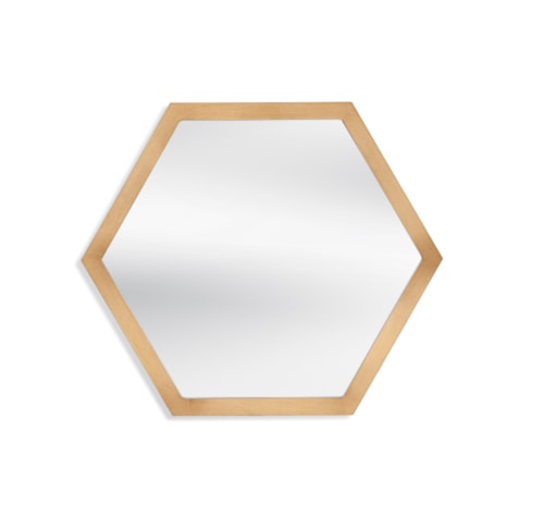 Contemporary Hexagonal Wall Mirror