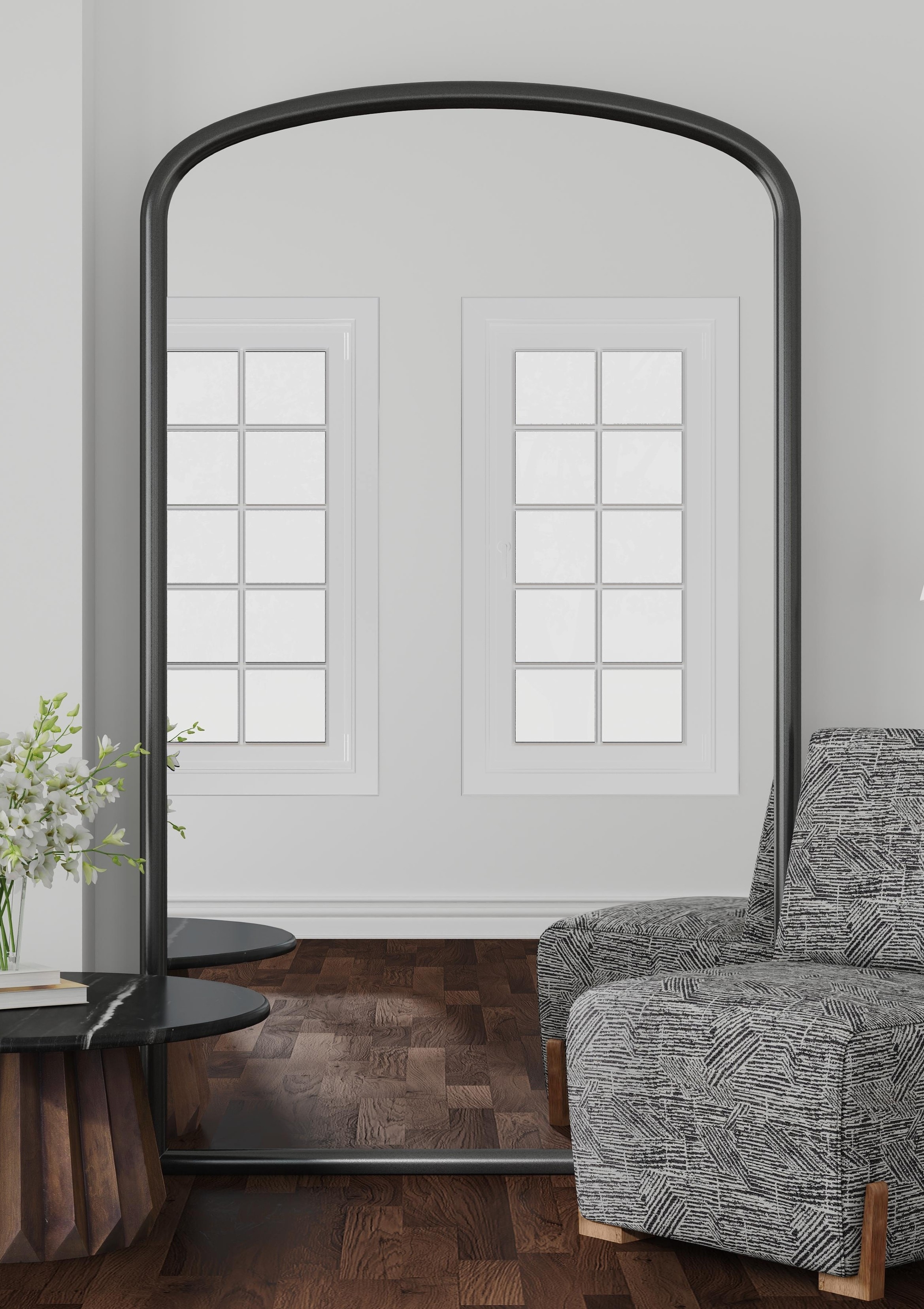 Brookings Floor Mirror - Black