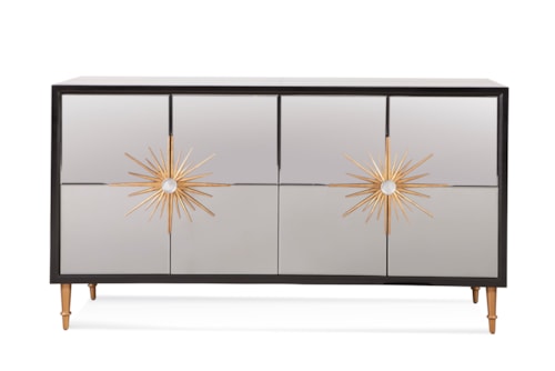Glam Server with Adjustable Shelving