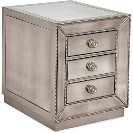 Glam 3-Drawer Chairside Chest