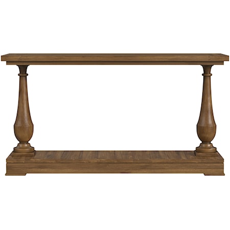 Traditional Console Table with Lower Shelf