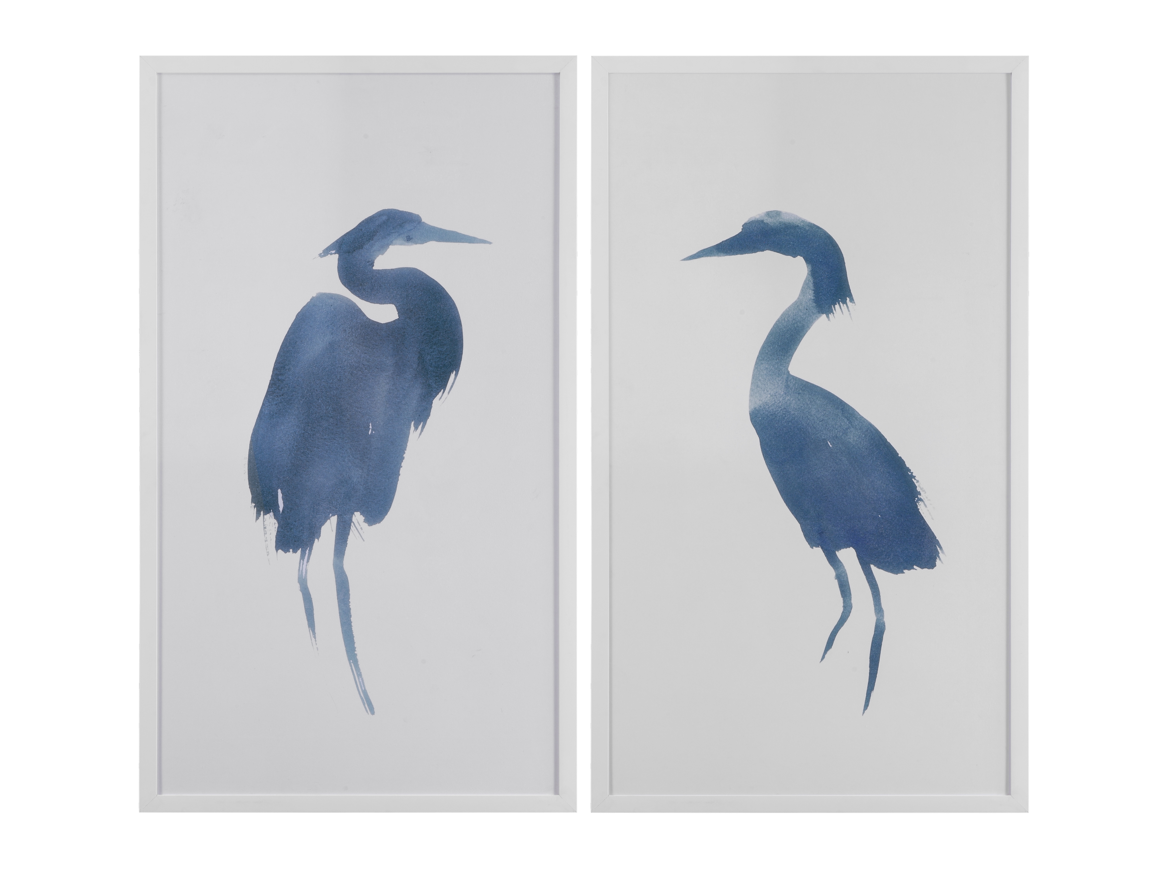 Heron In Blue I Framed Print
