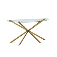 Contemporary Glam Console Table with Glass Top