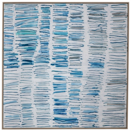 Blue Gail Framed Canvas
