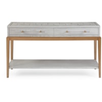 Perrine Wood Console Table in Soft Graphite Gray