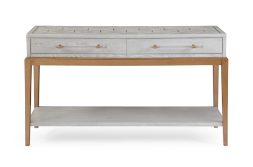 Perrine Wood Console Table in Soft Graphite Gray