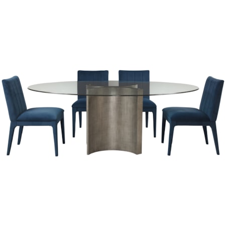 Symmetry Silver Dining Table