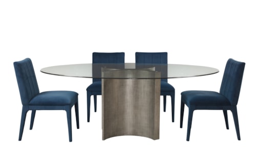 Symmetry Silver Dining Table