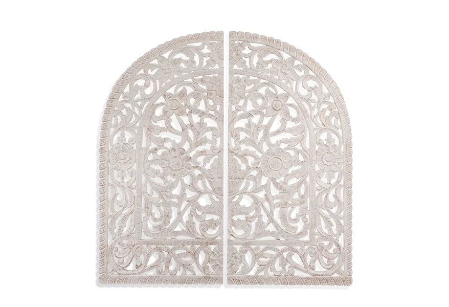  Arched Wall Hanging (S/2) by Bassett Mirror at Esprit Decor Home Furnishings