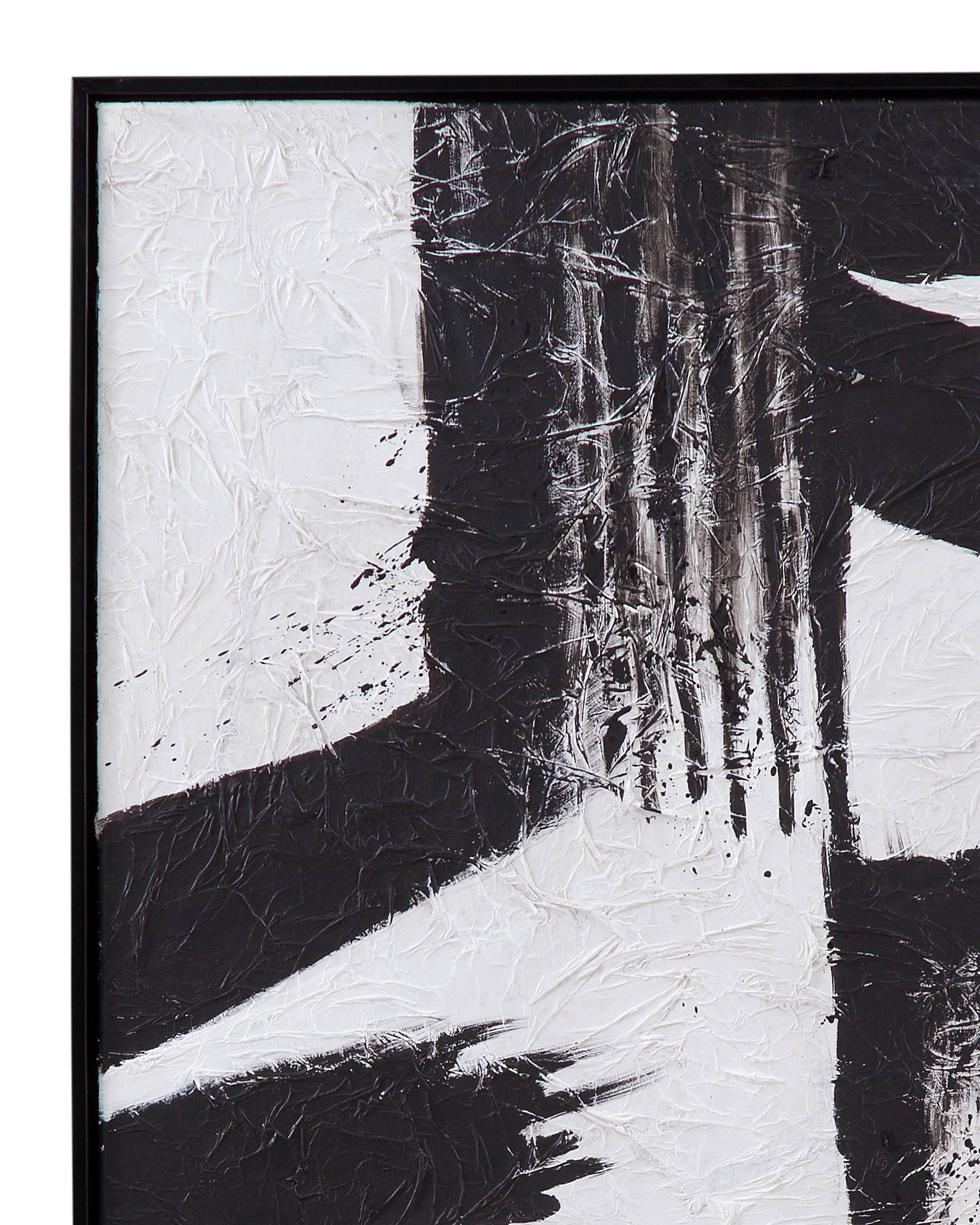 Black &amp; White Framed Canvas Set Of 2