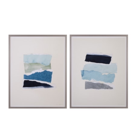 Seaside Color Study Framed Print Set Of 2