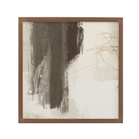 Neutral Contrast Stroke Framed Print