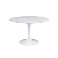 Contemporary Round Dining Table with Marble Top
