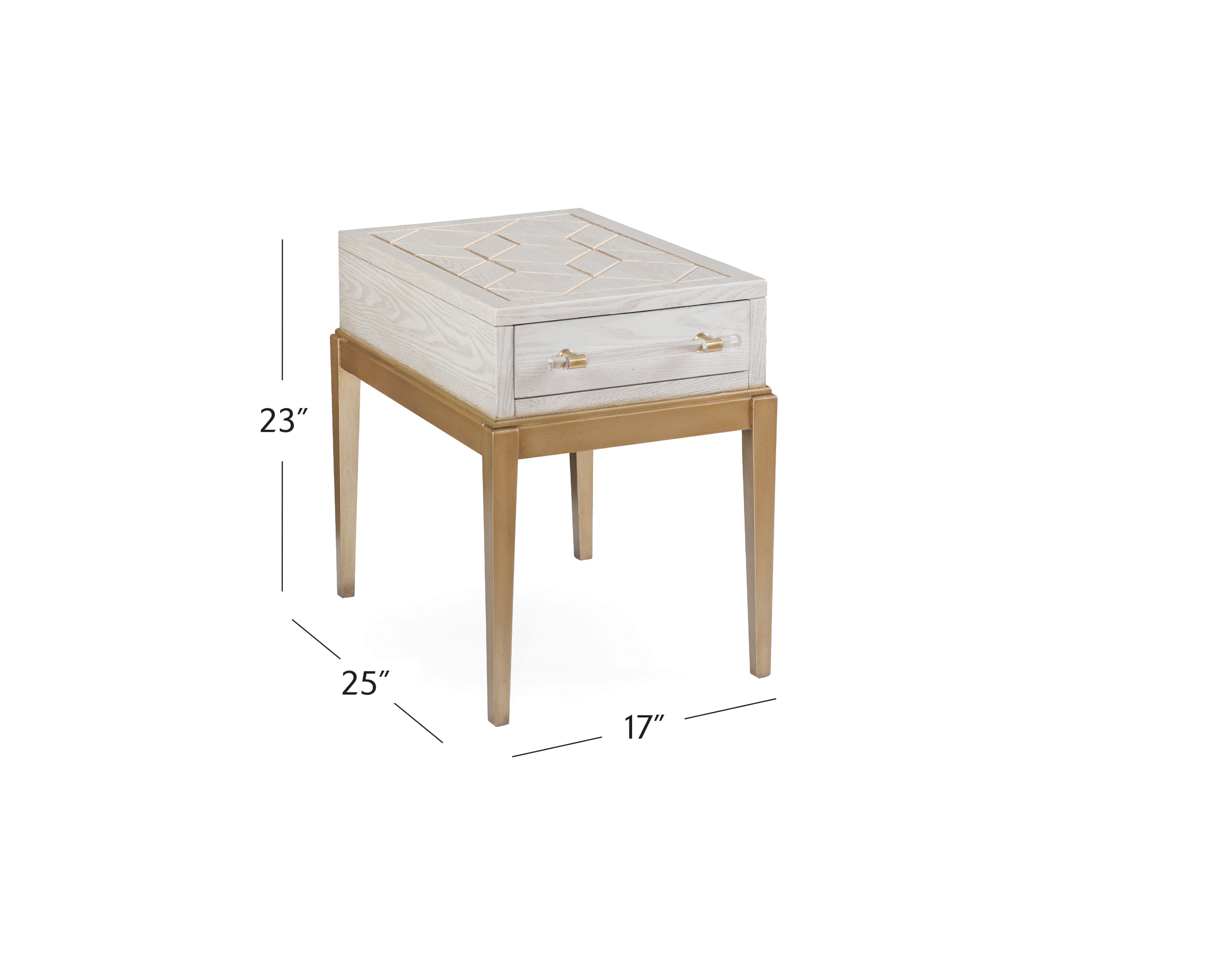 Perrine White Accent Table