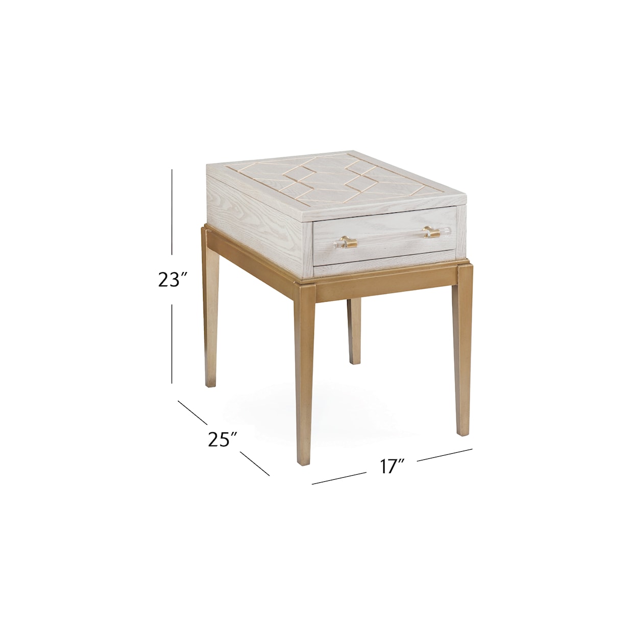 Bassett Mirror Perrine Perrine White Accent Table