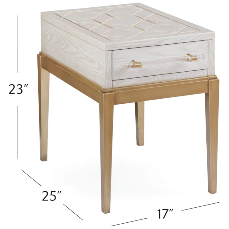 Bassett Mirror Perrine Perrine White Accent Table
