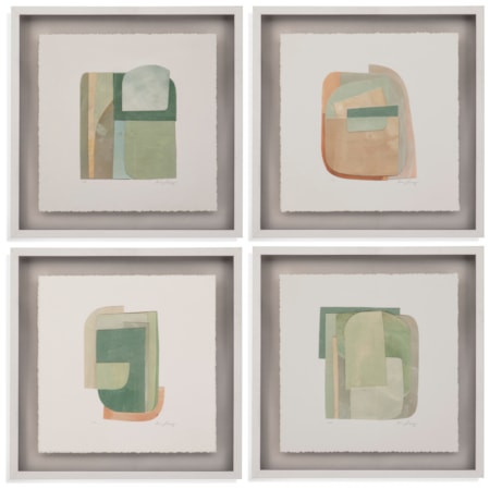 Color Structure Framed Print Set Of 4