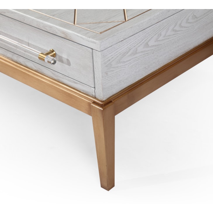 Bassett Mirror Perrine Perrine Wood Rectangular Cocktail Table