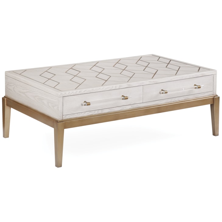 Bassett Mirror Perrine Perrine White Cocktail Table