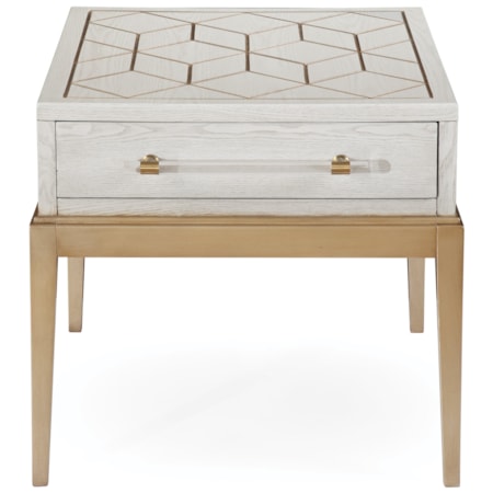Perrine White End Table