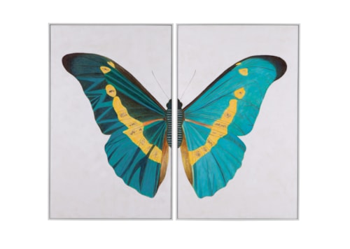 Butterfly Wings Framed Canvas Set Of 2